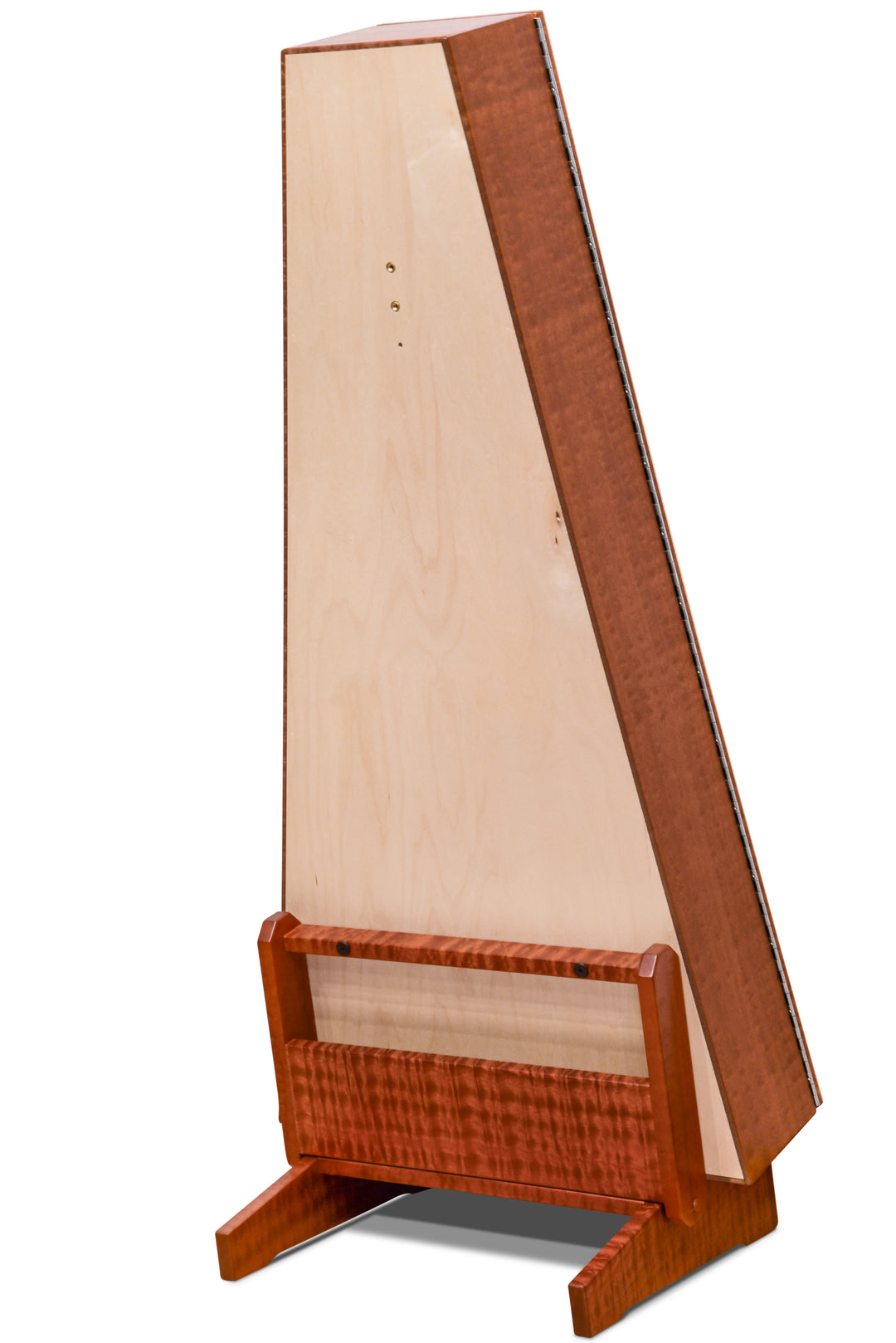 ClimaStand Triangle Humidor with Base - Sapele with Natural Flamed Maple Back