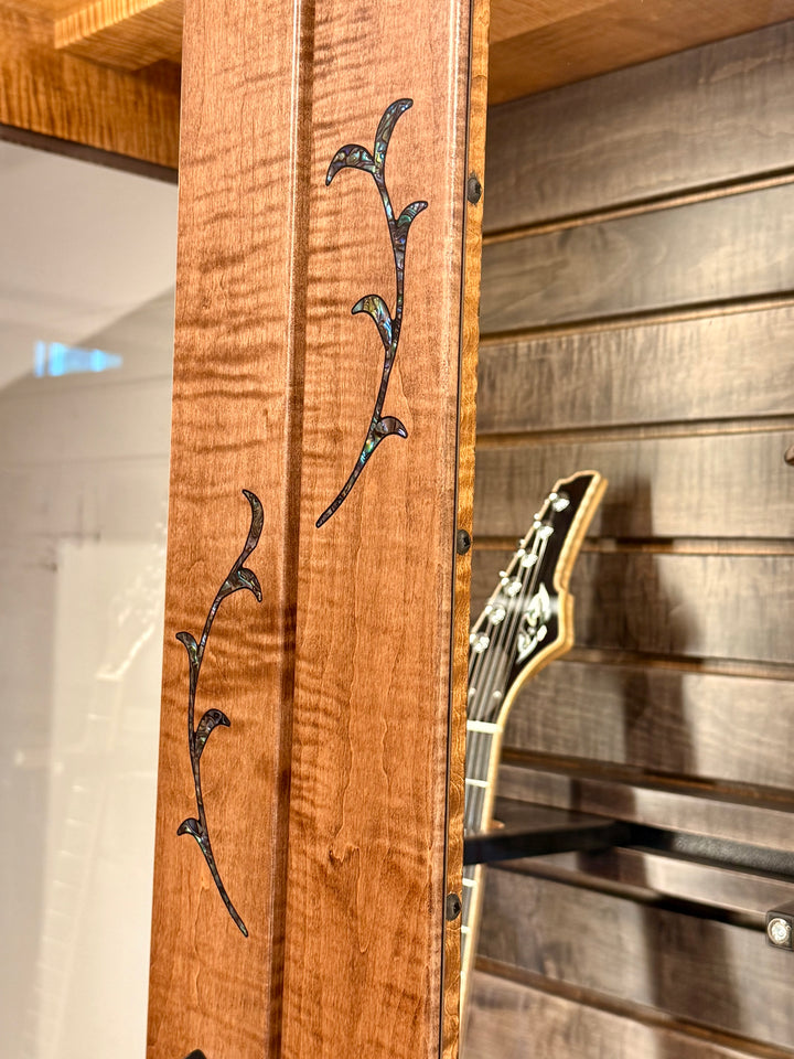 Custom ClimaCab Petite+ | Flame Maple with Medium Stain and Slat Wall with Charcoal Stain