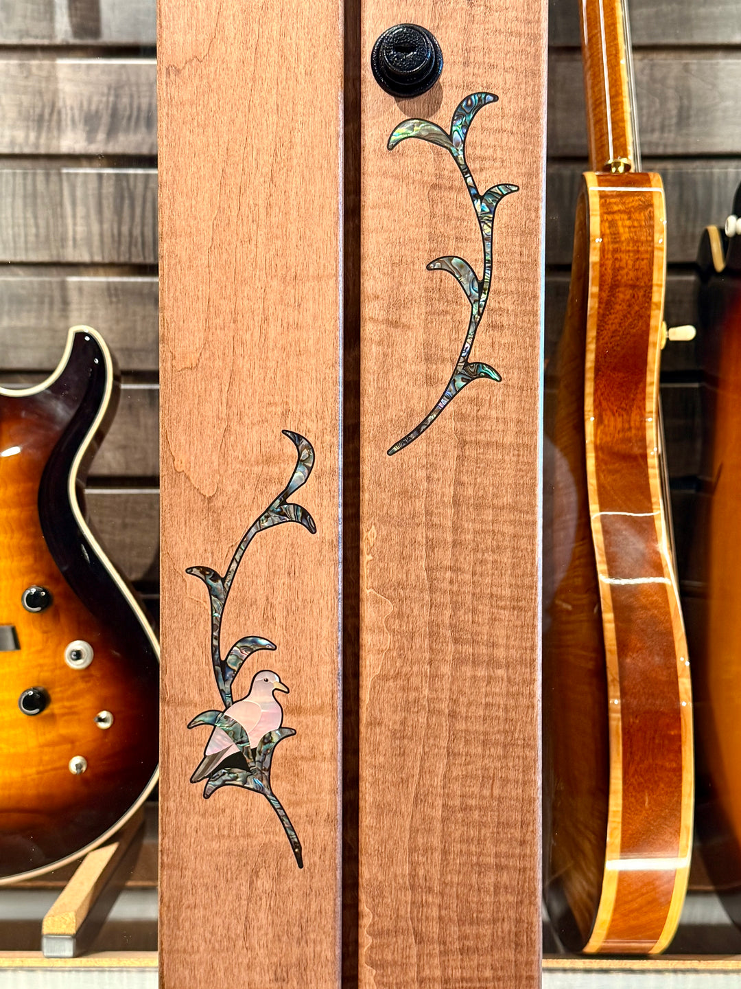 Custom ClimaCab Petite+ | Flame Maple with Medium Stain and Slat Wall with Charcoal Stain