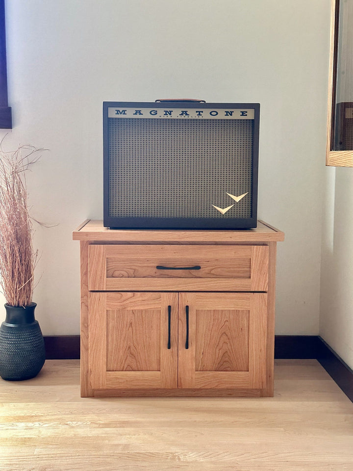 Cherry Amp Stand in a room setting