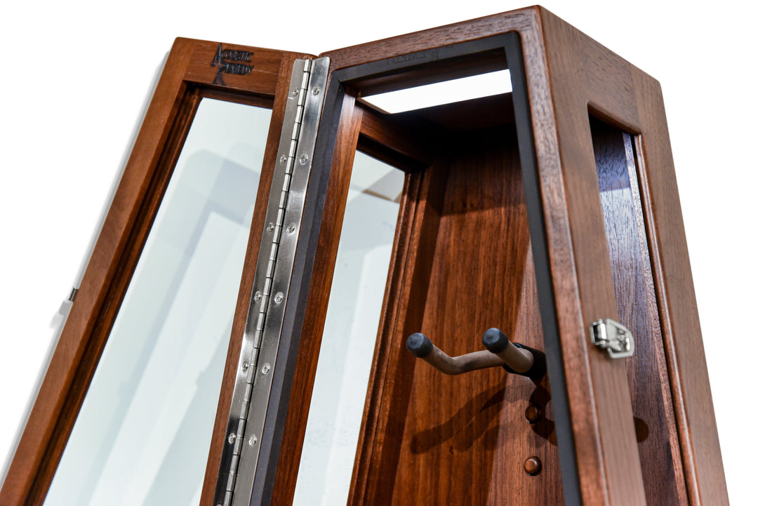 ClimaCase Glass Sided Triangle Humidor in Walnut