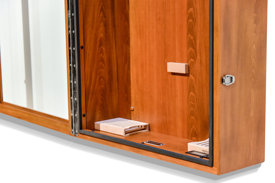 ClimaCase Rectangle Humidor in White Cedar with Seely Stain