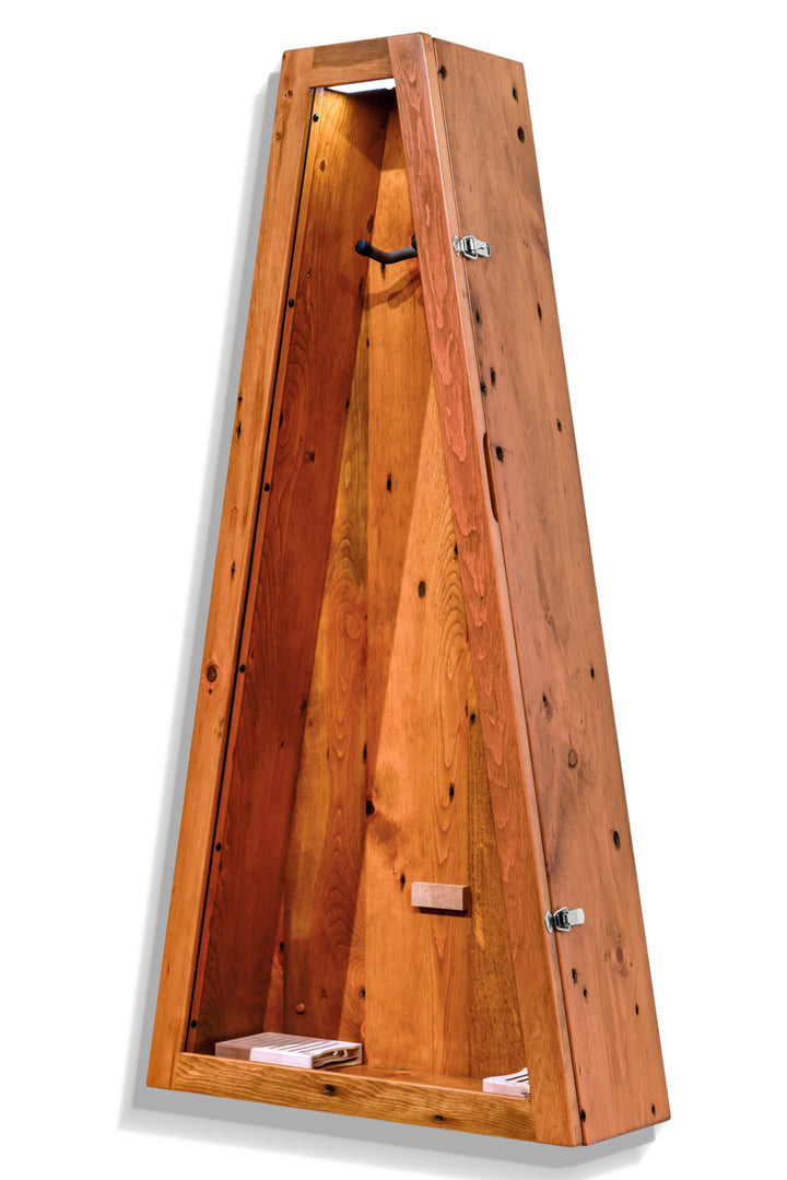 ClimaCase Triangle Humidor in 300 Year Old Reclaimed Wood with Seely Stain