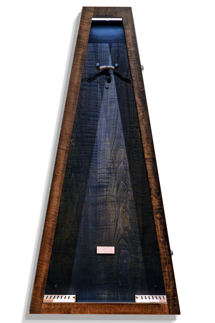 ClimaCase Triangle Humidor in Flamed Maple with Ebony Stain