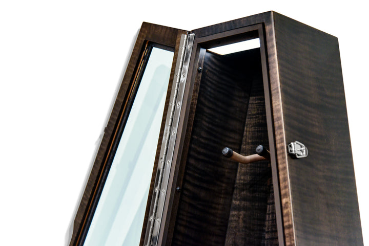 ClimaCase Triangle Humidor in Flamed Maple with Ebony Stain