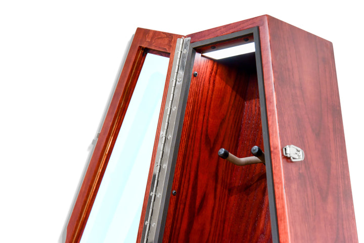 ClimaCase Triangle Humidor in Northern White Ash with Bing Cherry Stain