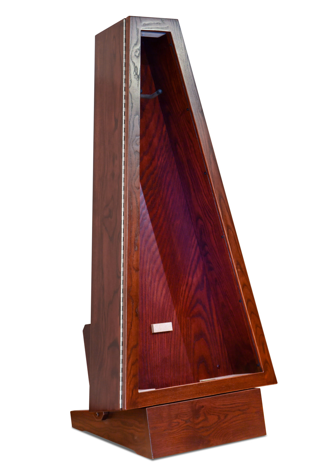 ClimaStand Triangle Humidor with Base in Northern White Ash with Bing Cherry Stain
