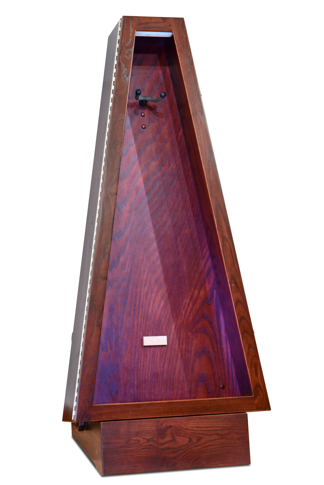 ClimaStand Triangle Humidor with Base in Northern White Ash with Bing Cherry Stain