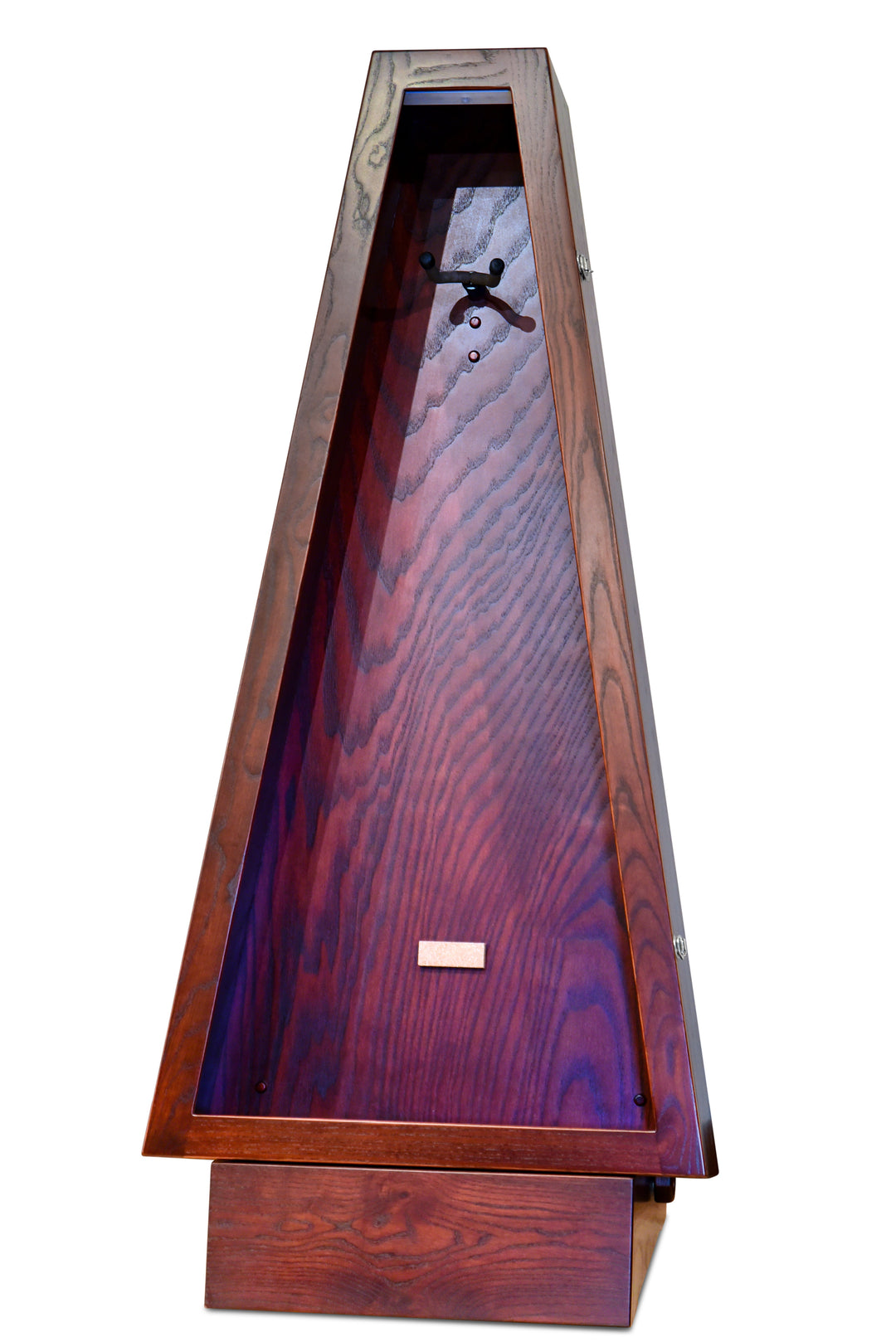 ClimaStand Triangle Humidor with Base in Northern White Ash with Bing Cherry Stain