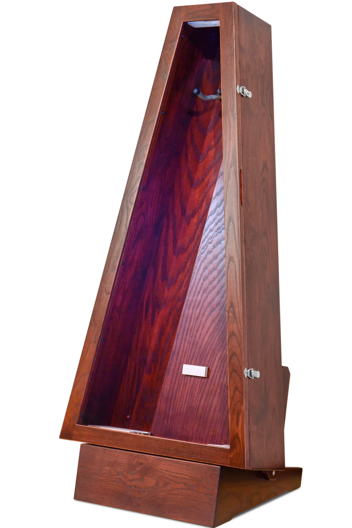 ClimaStand Triangle Humidor with Base in Northern White Ash with Bing Cherry Stain