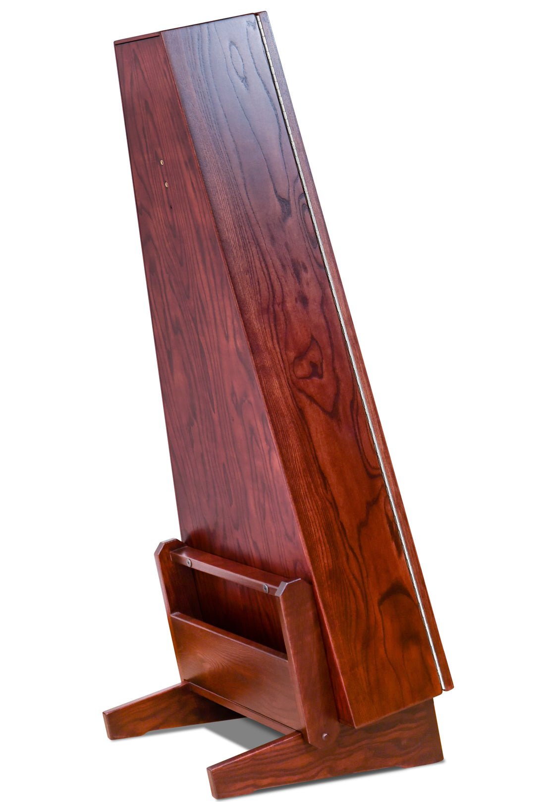 ClimaStand Triangle Humidor with Base in Northern White Ash with Bing Cherry Stain