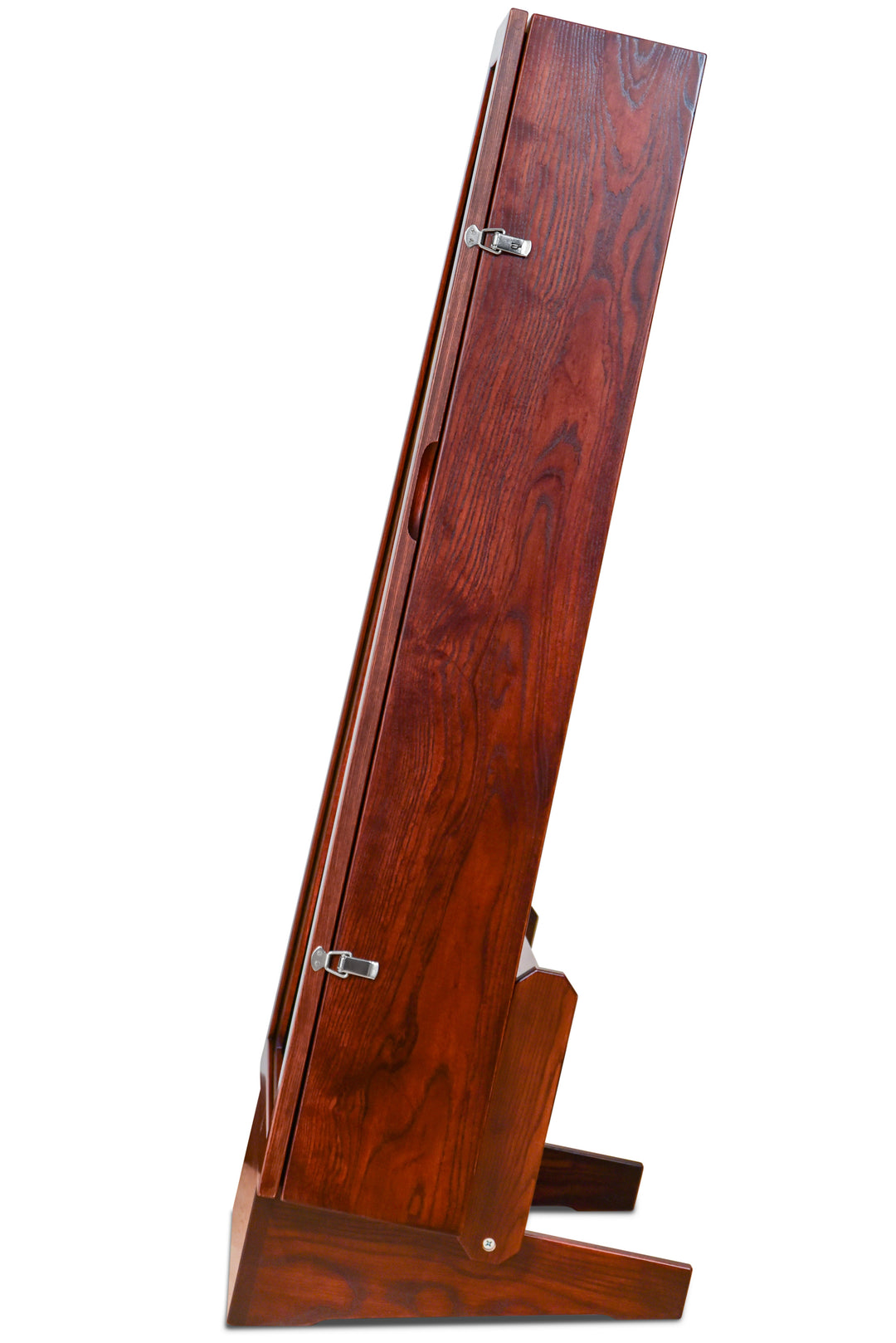 ClimaStand Triangle Humidor with Base in Northern White Ash with Bing Cherry Stain