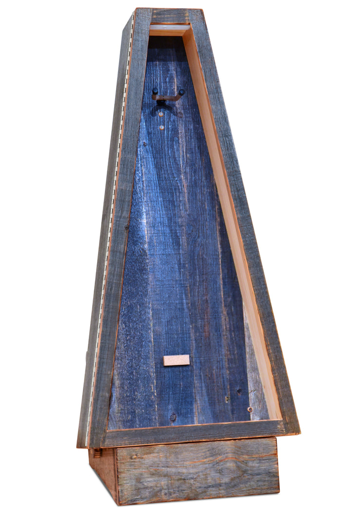 ClimaStand Triangle Humidor with Base in Reclaimed Barnwood (Grey)