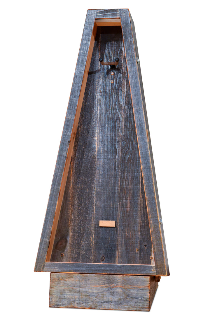 ClimaStand Triangle Humidor with Base in Reclaimed Barnwood (Grey)