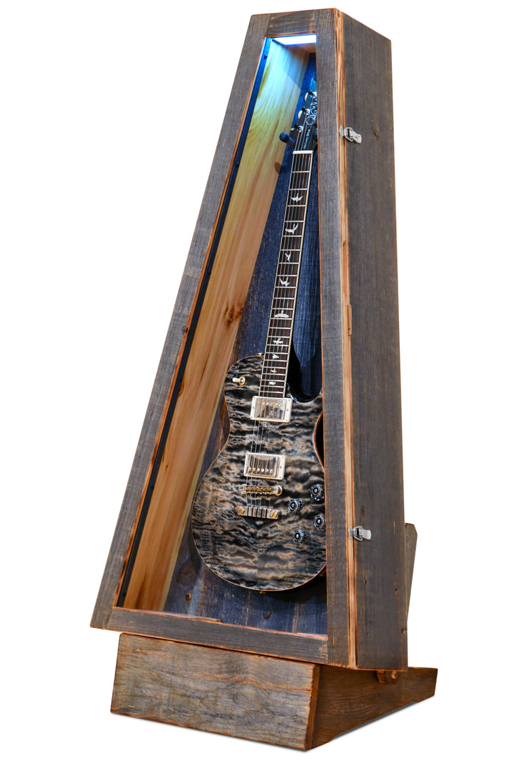 ClimaStand Triangle Humidor with Base in Reclaimed Barnwood (Grey)