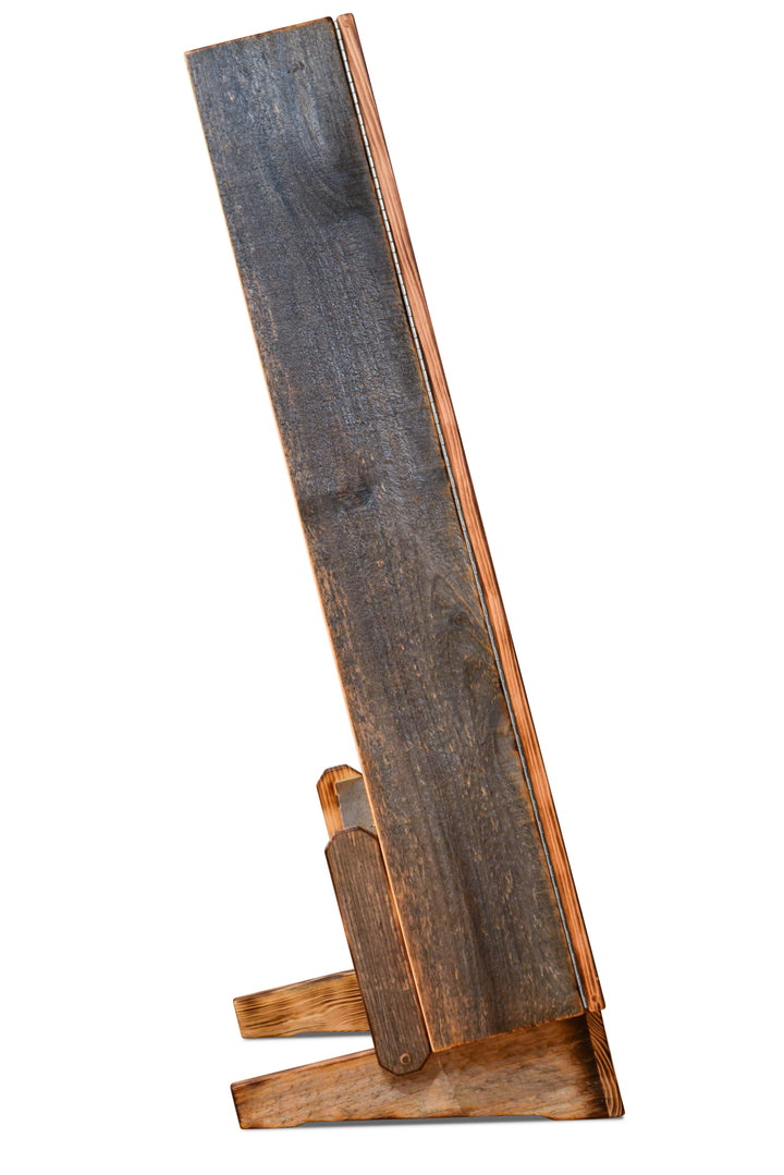 ClimaStand Triangle Humidor with Base in Reclaimed Barnwood (Grey)