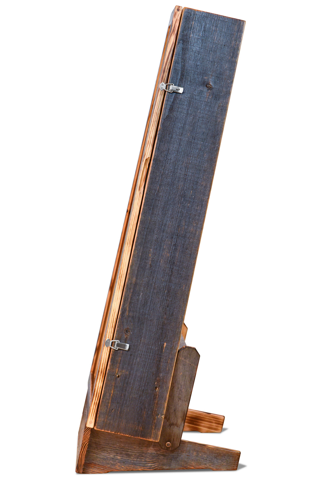 ClimaStand Triangle Humidor with Base in Reclaimed Barnwood (Grey)