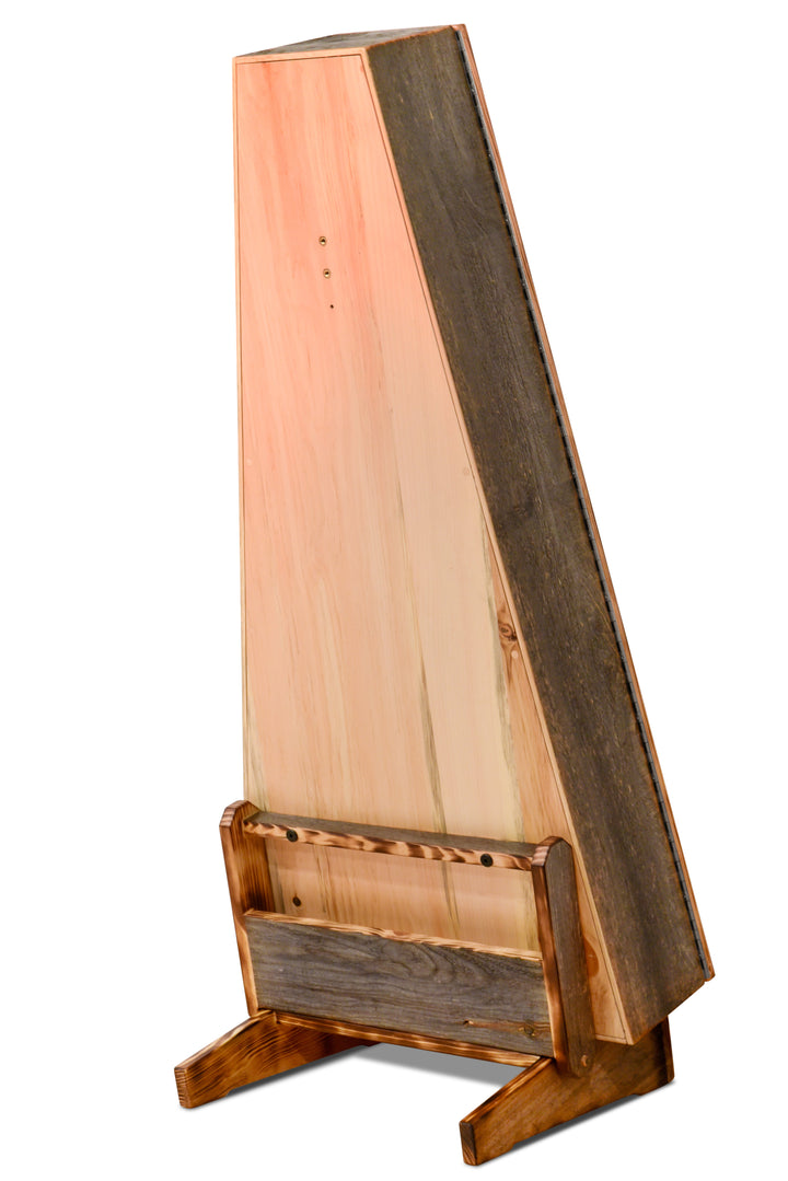 ClimaStand Triangle Humidor with Base in Reclaimed Barnwood (Grey)