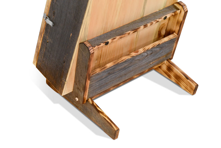 ClimaStand Triangle Humidor with Base in Reclaimed Barnwood (Grey)