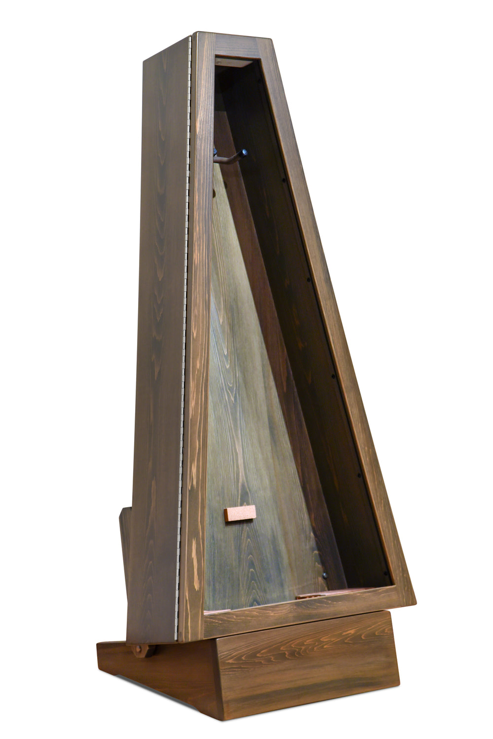 ClimaStand Triangle Humidor with Base in White Cedar with Antique Slate Stain