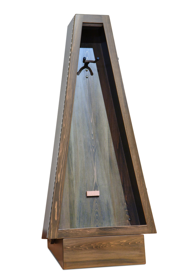ClimaStand Triangle Humidor with Base in White Cedar with Antique Slate Stain