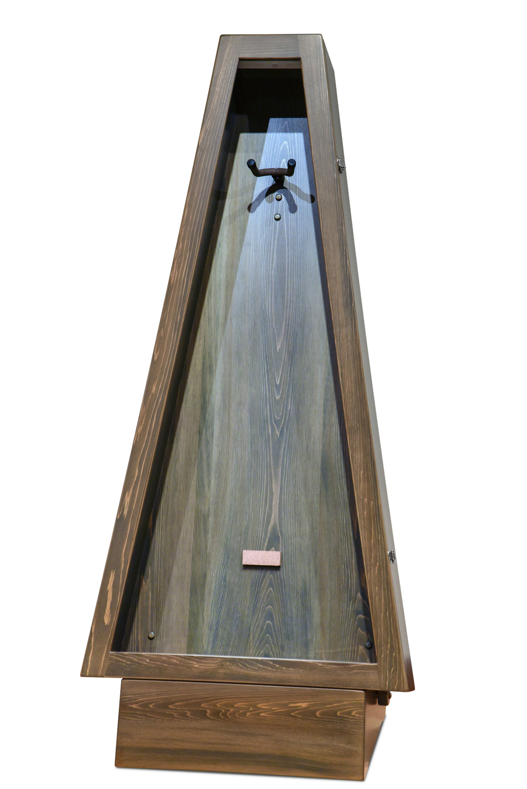 ClimaStand Triangle Humidor with Base in White Cedar with Antique Slate Stain