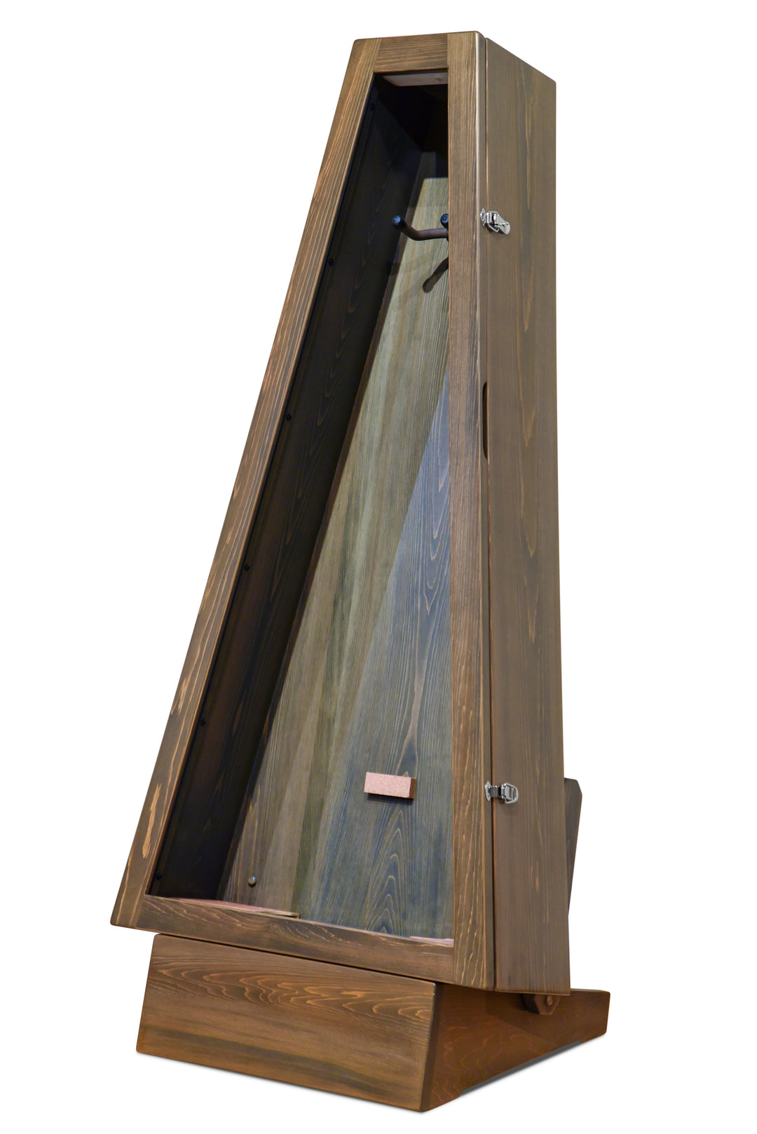 ClimaStand Triangle Humidor with Base in White Cedar with Antique Slate Stain