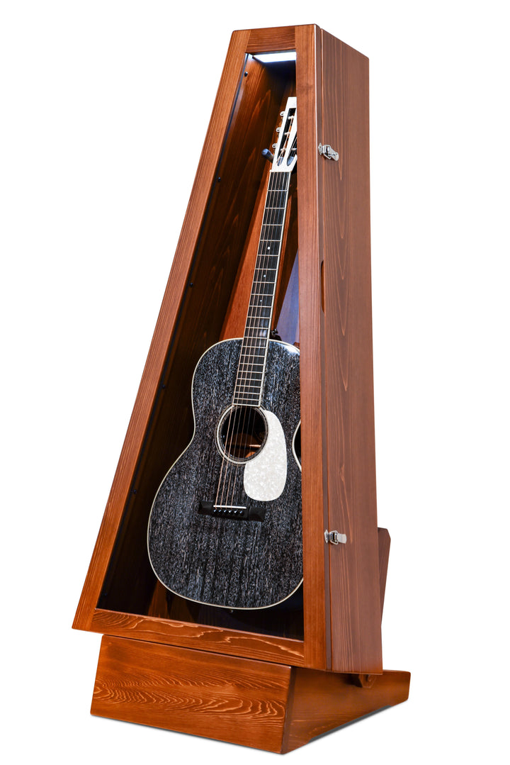 ClimaStand Triangle Humidor with Base in White Cedar with Boston Stain