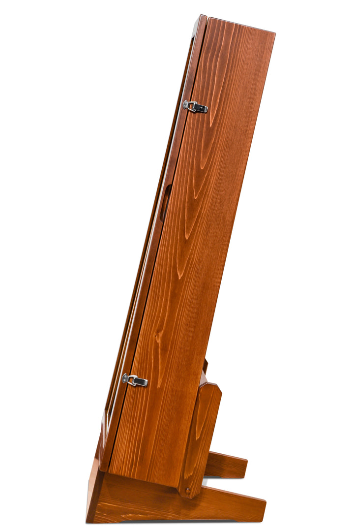 ClimaStand Triangle Humidor with Base in White Cedar with Boston Stain