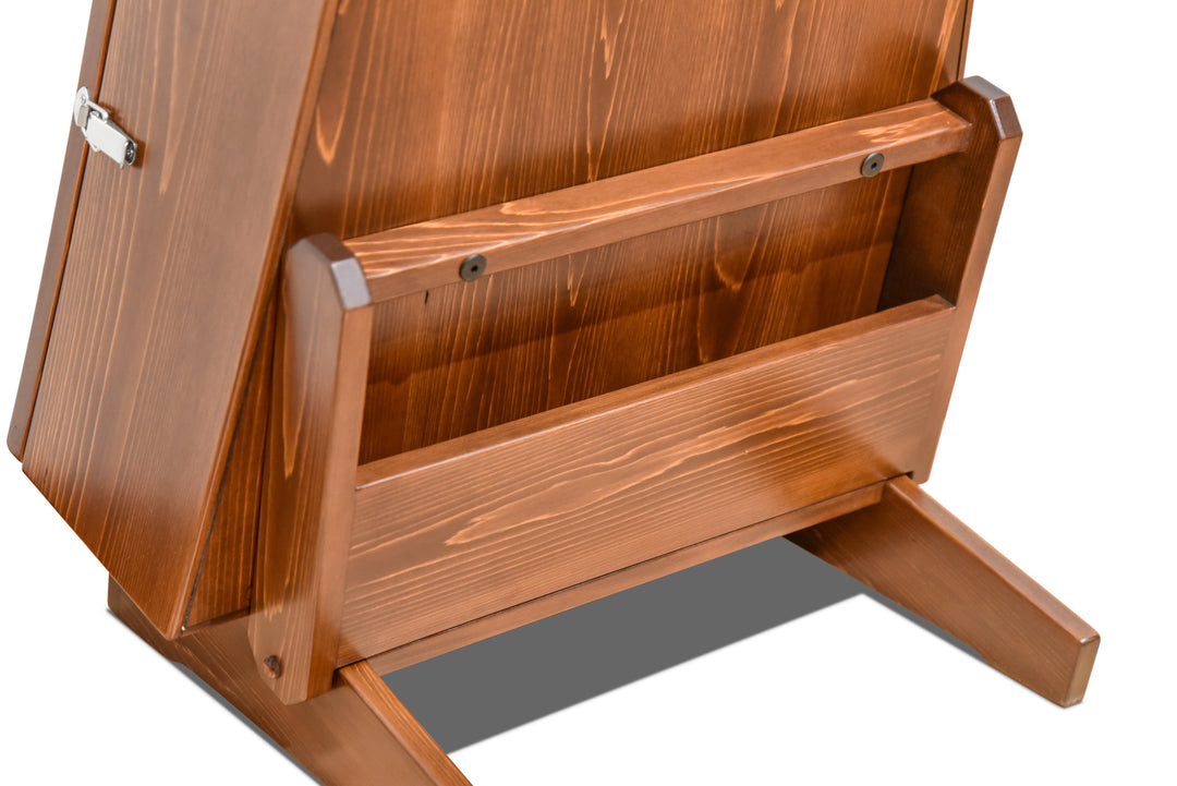 ClimaStand Triangle Humidor with Base in White Cedar with Boston Stain